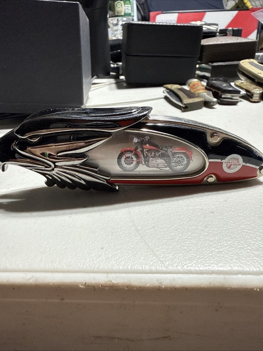 Franklin Mint Harley Davidson Sportster Collectors Knife.